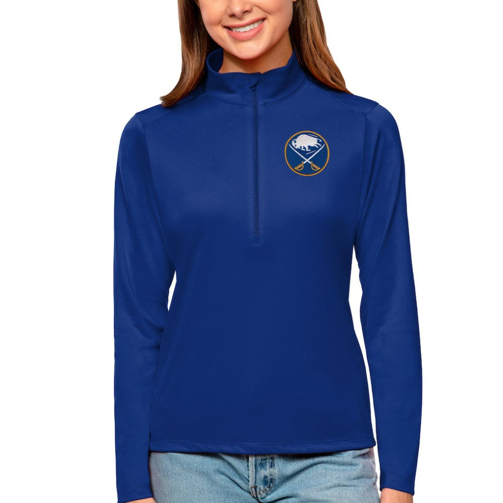 NHL Buffalo Sabres Antigua Women's Tribute Quarter-Zip Pullover Top - Royal