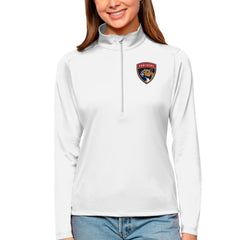 NHL Florida Panthers Antigua Women's Tribute Quarter-Zip Pullover Top - White