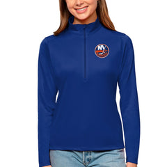 NHL New York Islanders Antigua Women's Tribute Quarter-Zip Pullover Top - Royal