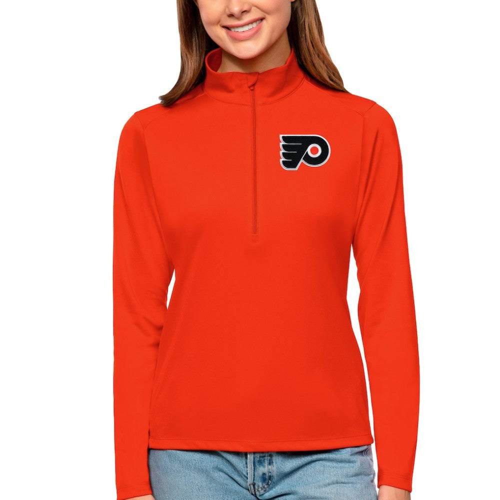 NHL Philadelphia Flyers Antigua Women's Tribute Quarter-Zip Pullover Top - Orange