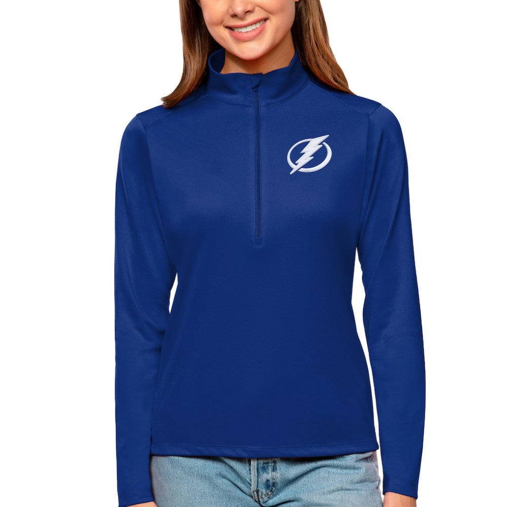 NHL Tampa Bay Lightning Antigua Women's Tribute Quarter-Zip Pullover Top - Royal