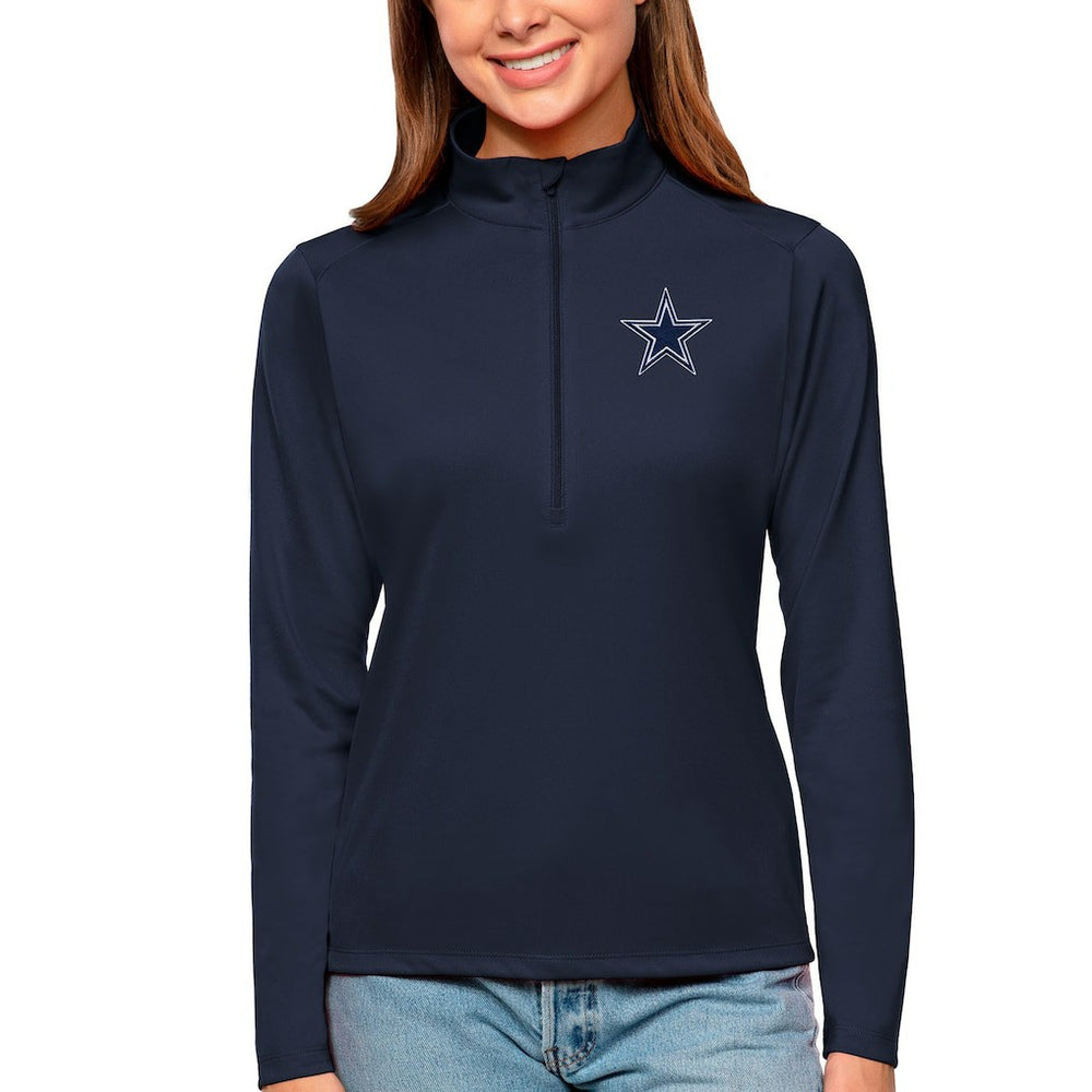 Dallas Cowboys Antigua Women's Tribute Half-Zip Top Navy