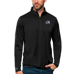 NHL Colorado Avalanche Antigua Tribute Quarter-Zip Pullover Top - Black