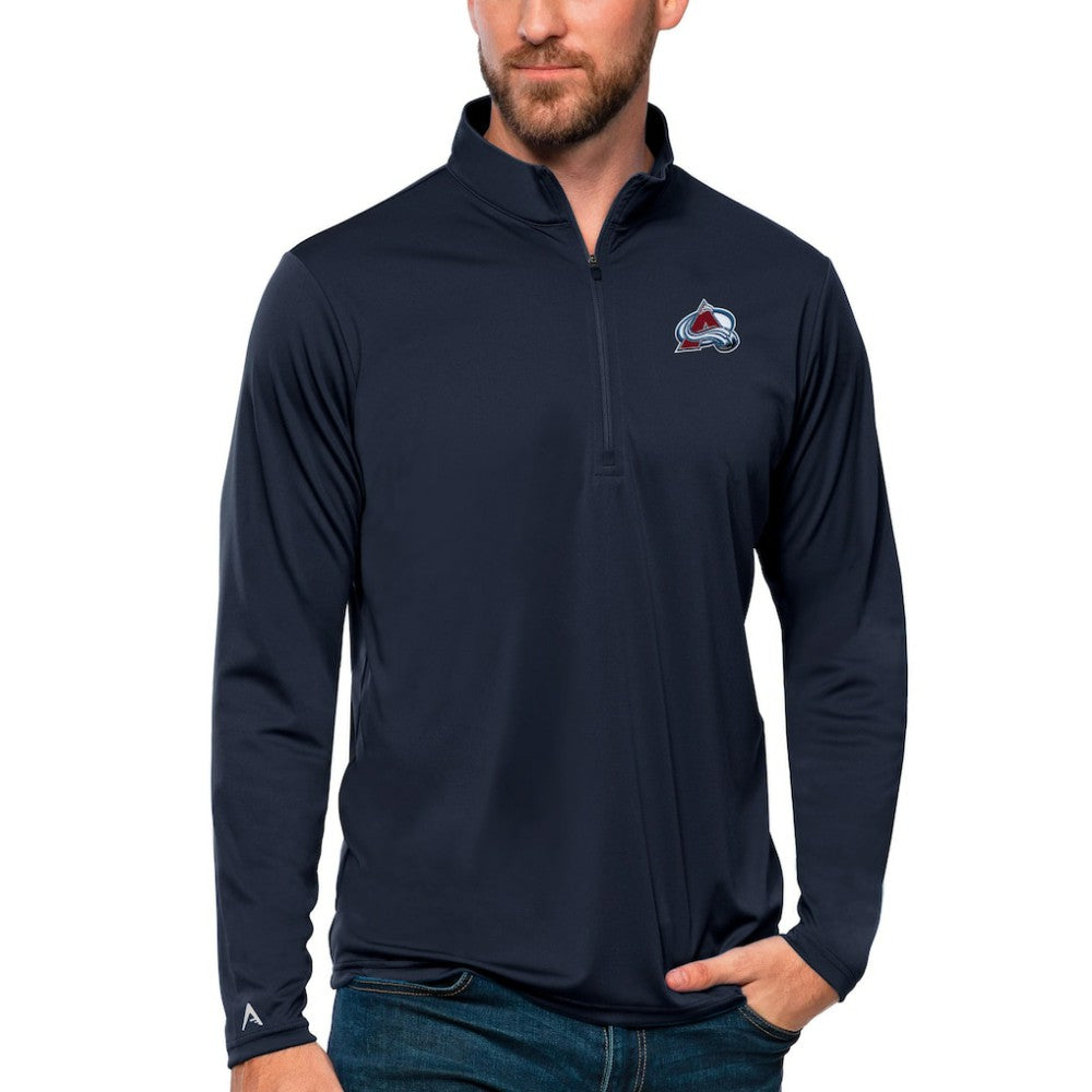NHL Colorado Avalanche Antigua Tribute Quarter-Zip Pullover Top - Navy
