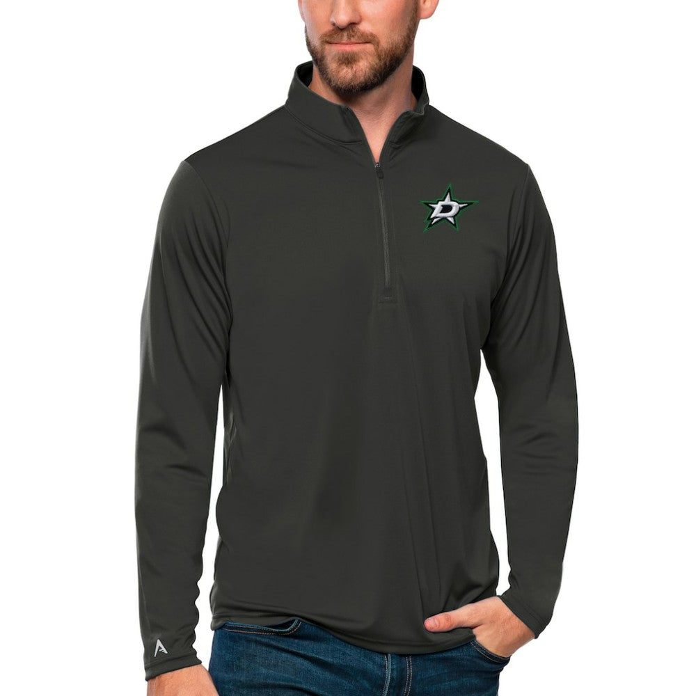 NHL Dallas Stars Antigua Tribute Quarter-Zip Pullover Top - Charcoal