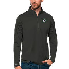 NHL Dallas Stars Antigua Tribute Quarter-Zip Pullover Top - Charcoal