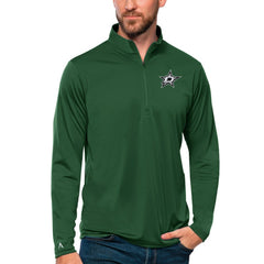 NHL Dallas Stars Antigua Tribute Quarter-Zip Pullover Top - Forest Green