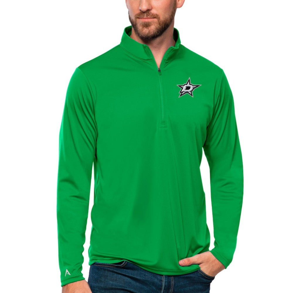 NHL Dallas Stars Antigua Tribute Quarter-Zip Pullover Top - Kelly Green