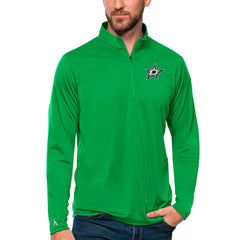 NHL Dallas Stars Antigua Tribute Quarter-Zip Pullover Top - Kelly Green