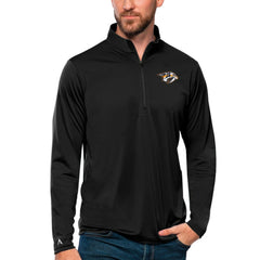 NHL Nashville Predators Antigua Tribute Quarter-Zip Pullover Top - Black