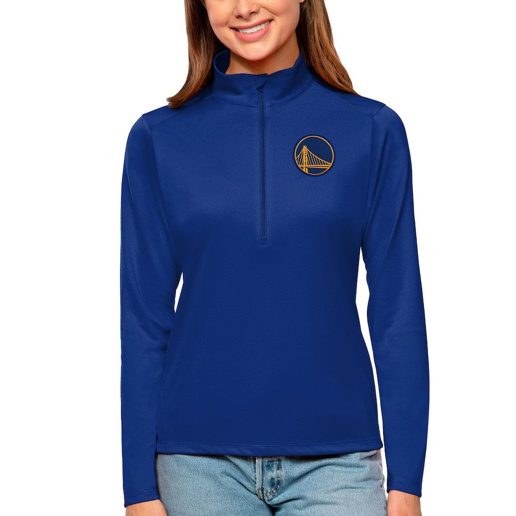Golden State Warriors Antigua Women's Tribute Half-Zip Top Royal