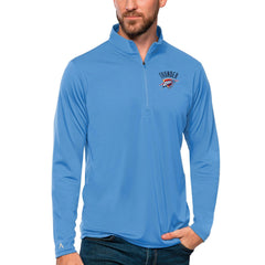 Oklahoma City Thunder Antigua Tribute Quarter-Zip Pullover Top Blue