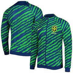 Brazil National Team 2022 Academy Pro Anthem Performance Raglan Full-Zip Jacket Blue/Green shop