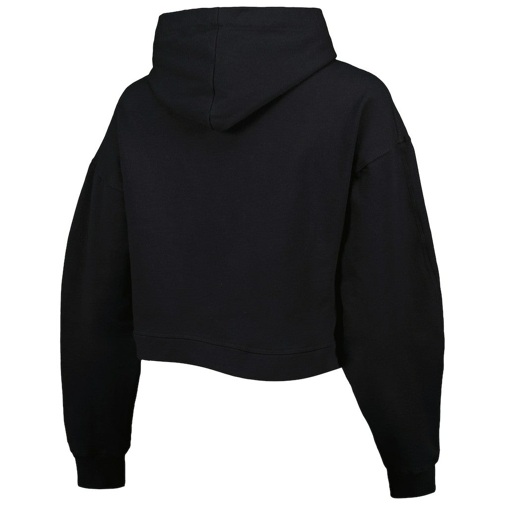 Boston Celtics Lusso Women's Layla World Tour Cropped Pullover Hoodie Black
