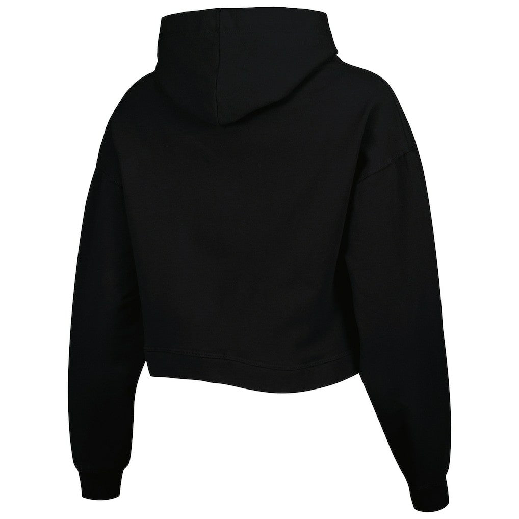 Chicago Bulls Lusso Women's Layla World Tour Cropped Pullover Hoodie Black