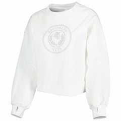 Brooklyn Nets Lusso Women's Lola Ball and Chain Pullover Sweatshirt White