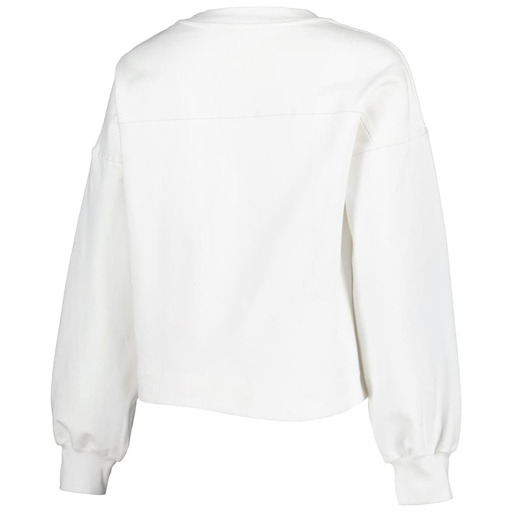 Brooklyn Nets Lusso Women's Lola Ball and Chain Pullover Sweatshirt White