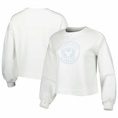 Golden State Warriors Lusso Women's Lola Ball and Chain Pullover Sweatshirt White