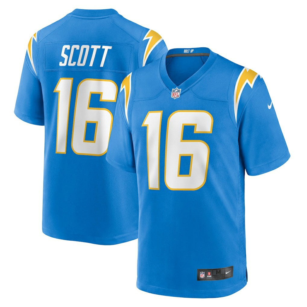 JK Scott Los Angeles Chargers Game Jersey Powder Blue