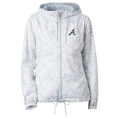 Atlanta Braves Columbia Women's Flash Forward Full-Zip Windbreaker Jacket - Gray Jackets