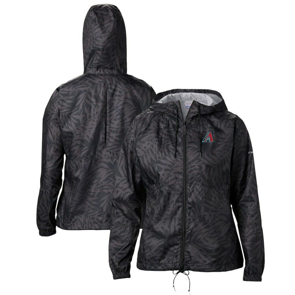 Arizona Diamondbacks Columbia Women's Flash Forward Full-Zip Windbreaker Jacket - Black Jackets