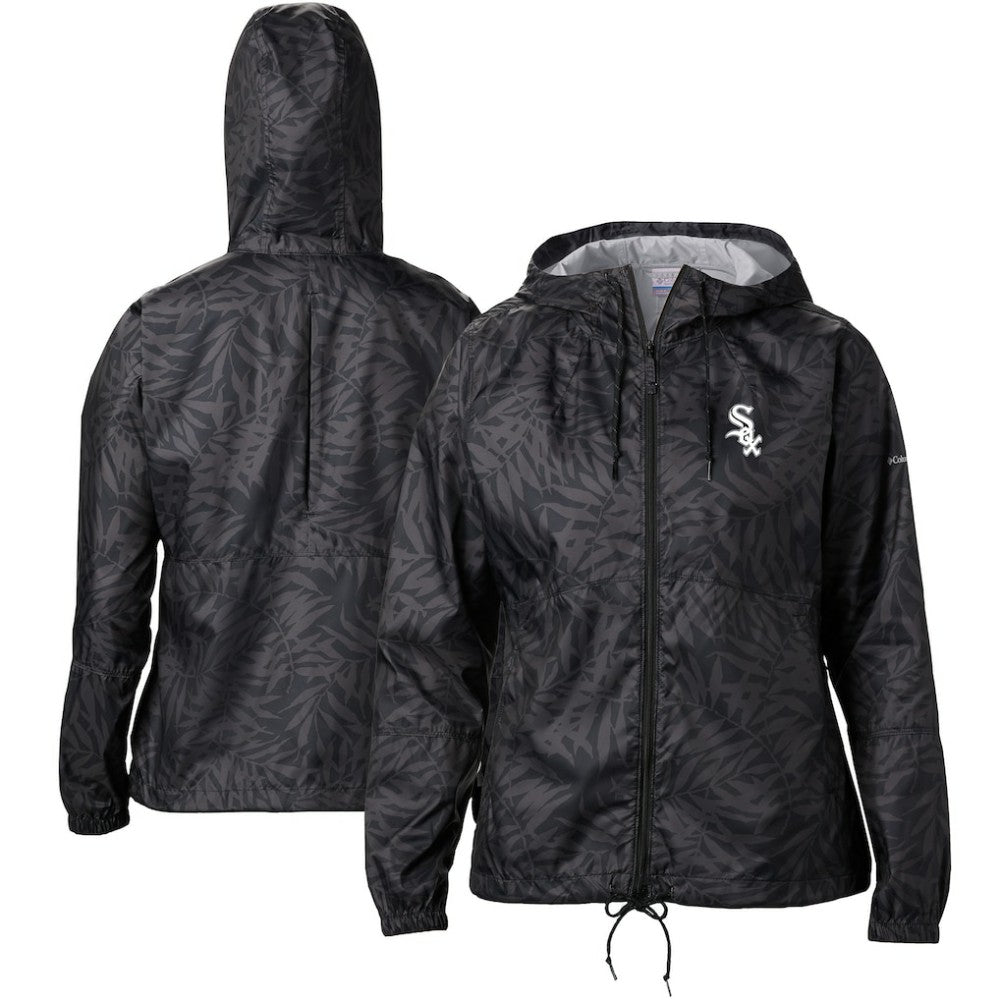 Chicago White Sox Columbia Women's Team Flash Forward Full-Zip Windbreaker Jacket - Black Jackets