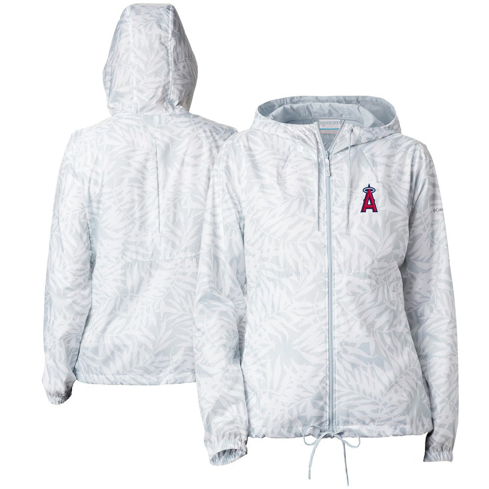 Los Angeles Angels Columbia Women's Flash Forward Full-Zip Windbreaker Jacket - Gray Jackets