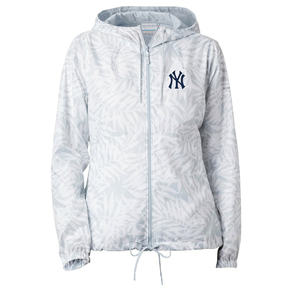 New York Yankees Columbia Women's Flash Forward Full-Zip Windbreaker Jacket - Gray Jackets