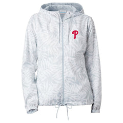 Philadelphia Phillies Columbia Women's Flash Forward Full-Zip Windbreaker Jacket - Gray Jackets