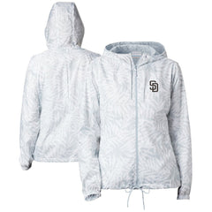 San Diego Padres Columbia Women's Flash Forward Full-Zip Windbreaker Jacket - Gray Jackets