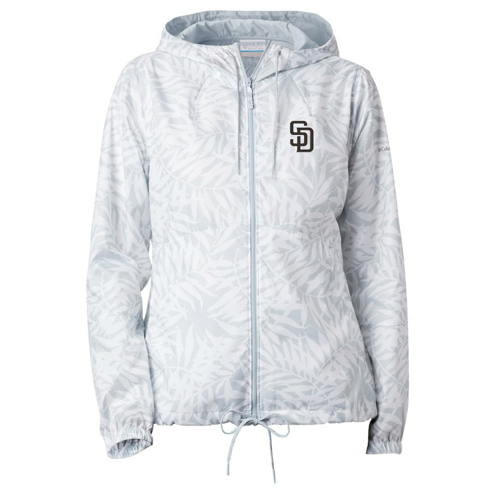 San Diego Padres Columbia Women's Flash Forward Full-Zip Windbreaker Jacket - Gray Jackets