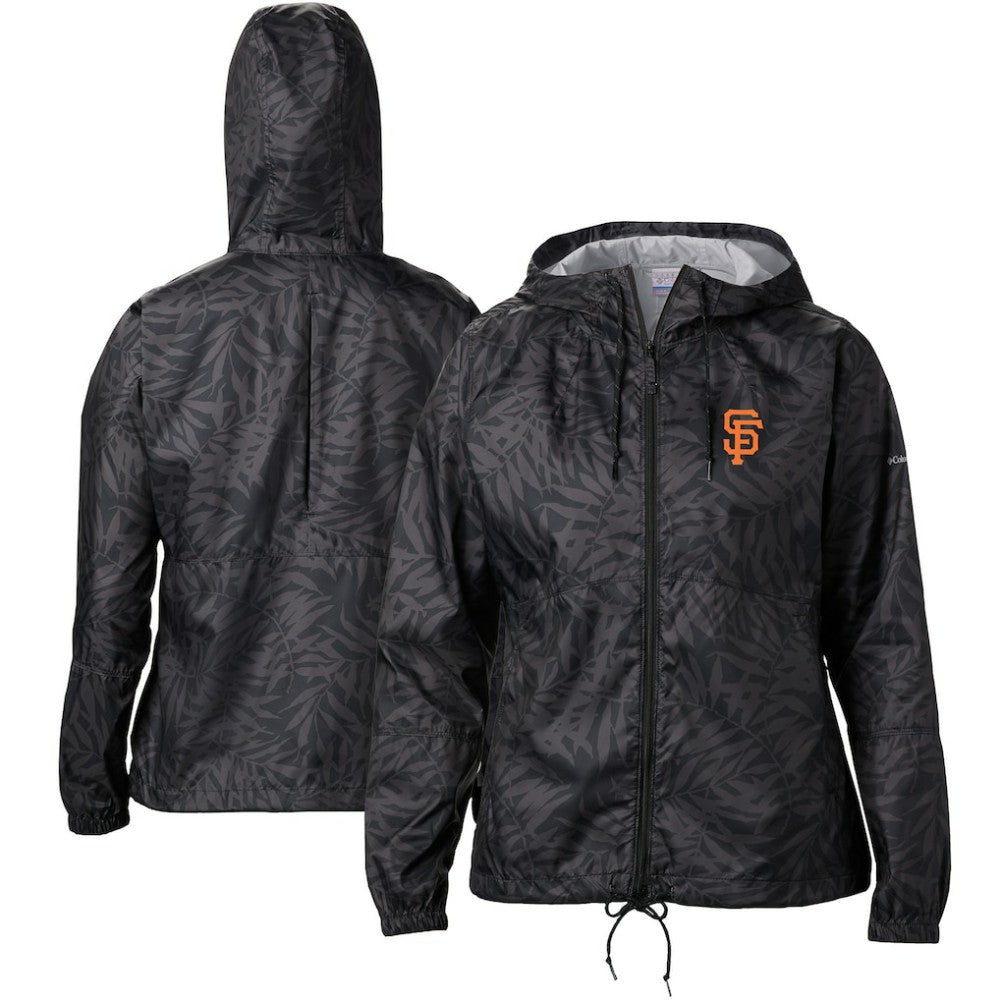 San Francisco Giants Columbia Women's Flash Forward Full-Zip Windbreaker Jacket - Black Jackets