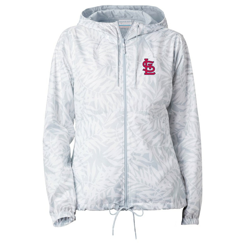 St. Louis Cardinals Columbia Women's Flash Forward Full-Zip Windbreaker Jacket - Gray Jackets