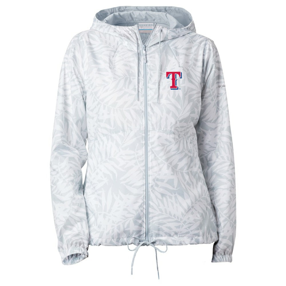 Texas Rangers Columbia Women's Flash Forward Full-Zip Windbreaker Jacket - Gray Jackets