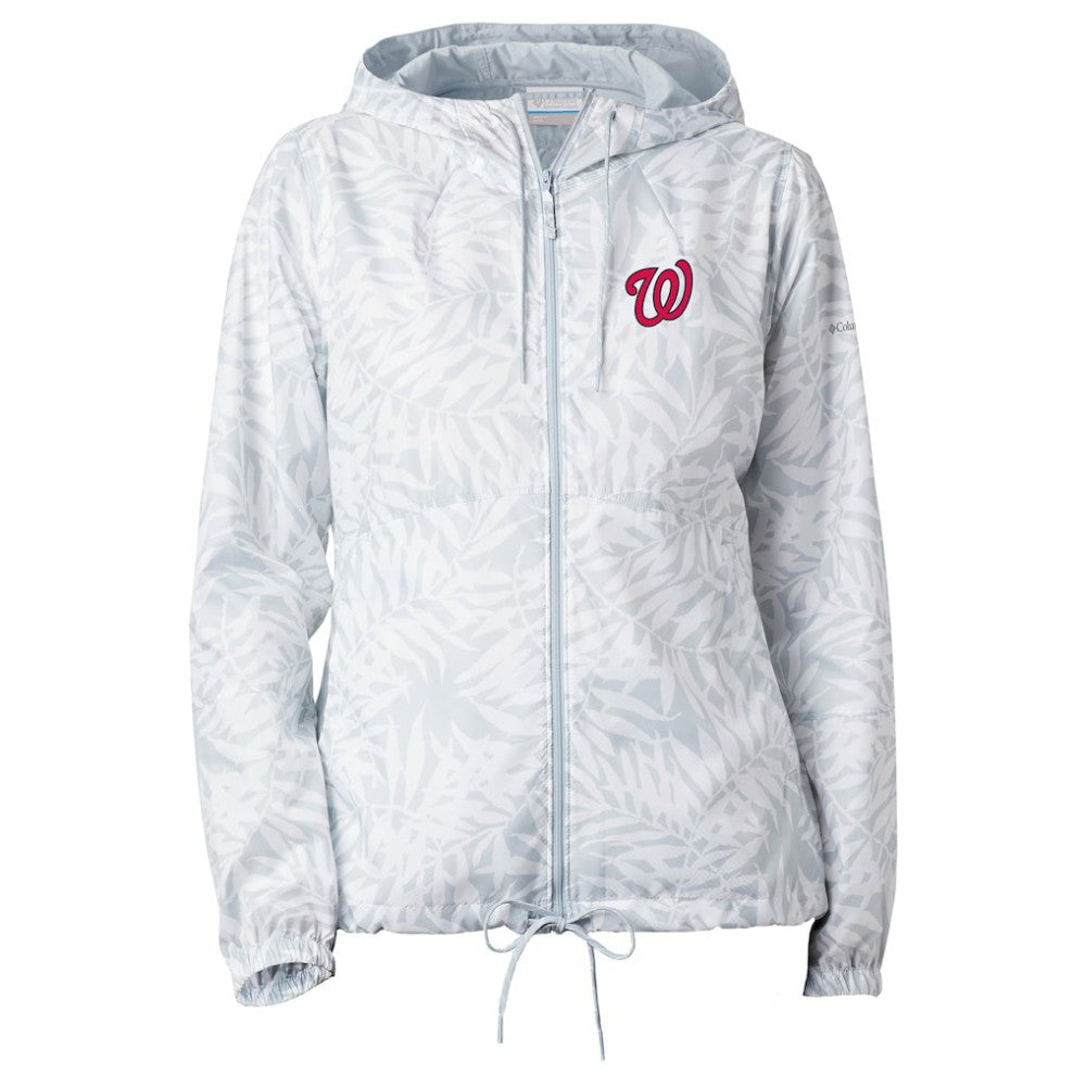 Washington Nationals Columbia Women's Flash Forward Full-Zip Windbreaker Jacket - Gray Jackets