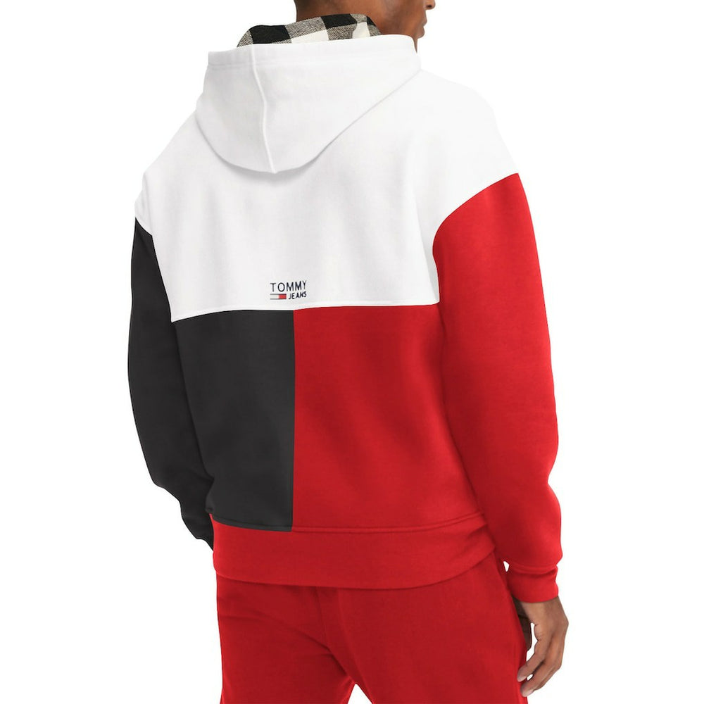 Chicago Bulls Tommy Jeans Andrew Split Pullover Hoodie White/Red