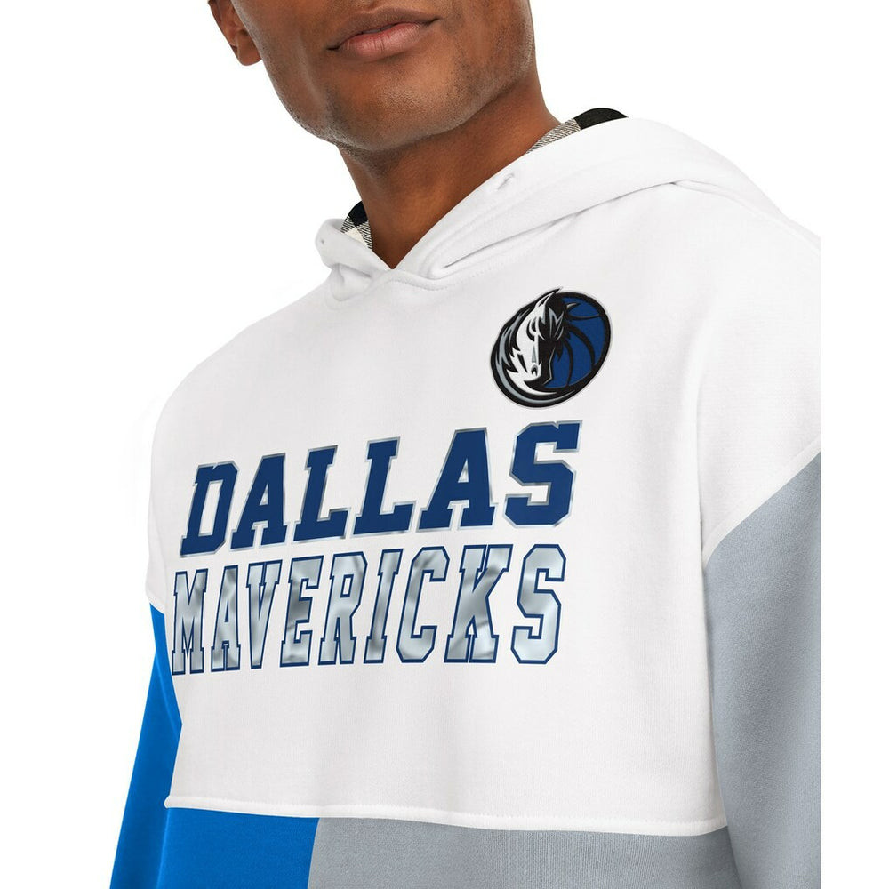 Dallas Mavericks Tommy Jeans Andrew Split Pullover Hoodie White/Royal