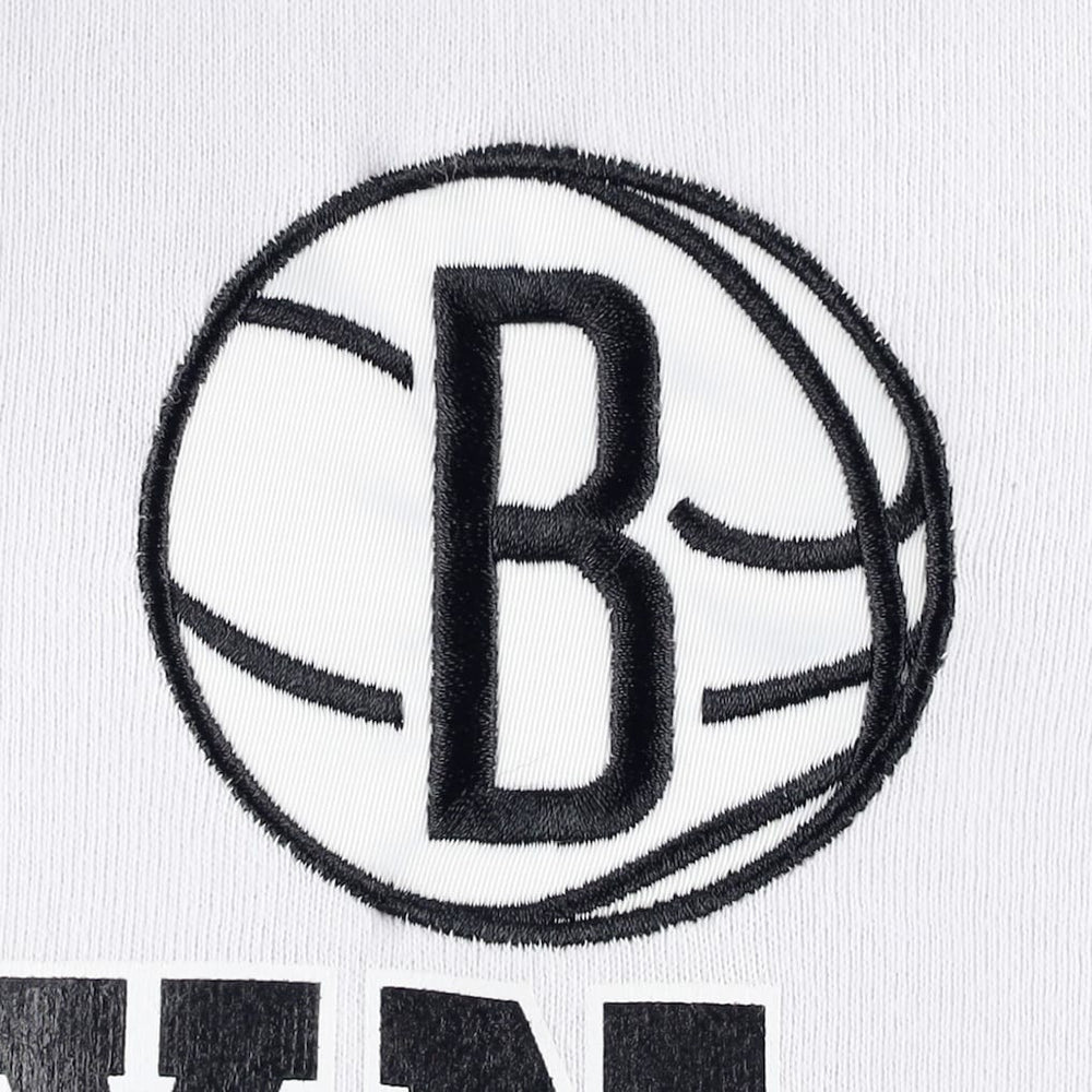 Brooklyn Nets Tommy Jeans Andrew Split Pullover Hoodie White/Black