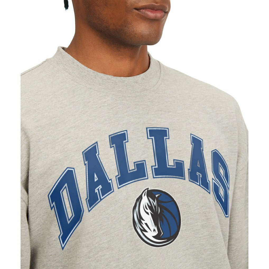 Dallas Mavericks Tommy Jeans James Patch Pullover Sweatshirt Gray