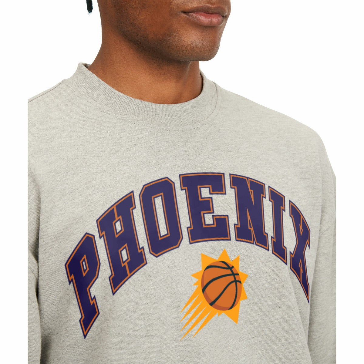 Phoenix Suns Tommy Jeans James Patch Pullover Sweatshirt Gray