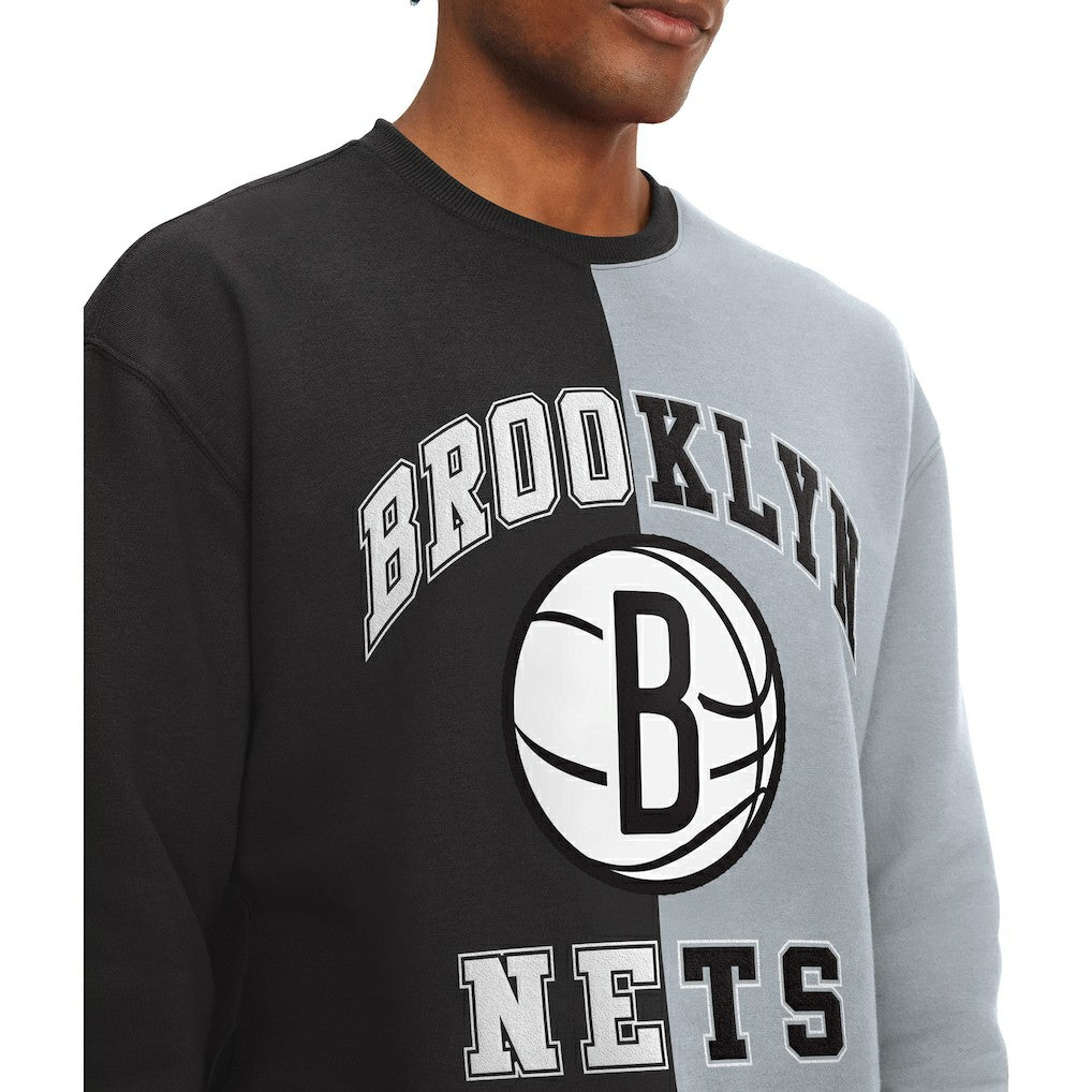 Brooklyn Nets Tommy Jeans Keith Split Pullover Sweatshirt Black/White