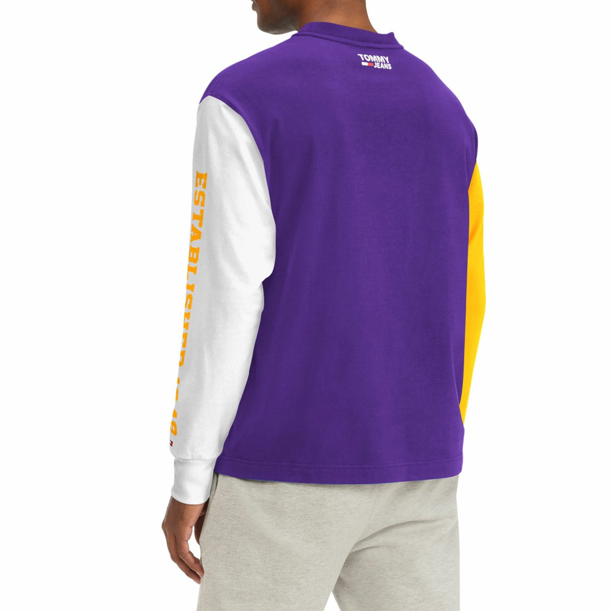 Los Angeles Lakers Tommy Jeans Richie Color Block Long Sleeve T-Shirt Purple