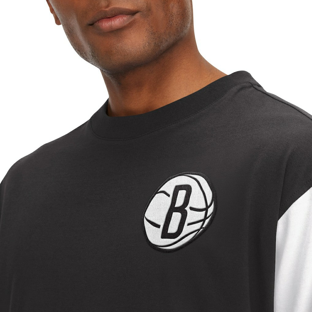 Brooklyn Nets Tommy Jeans Richie Color Block Long Sleeve T-Shirt Black