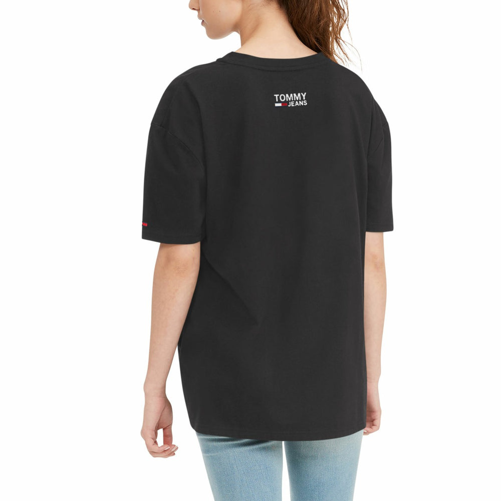 Milwaukee Bucks Tommy Jeans Women's Ashley V-Neck T-Shirt Black