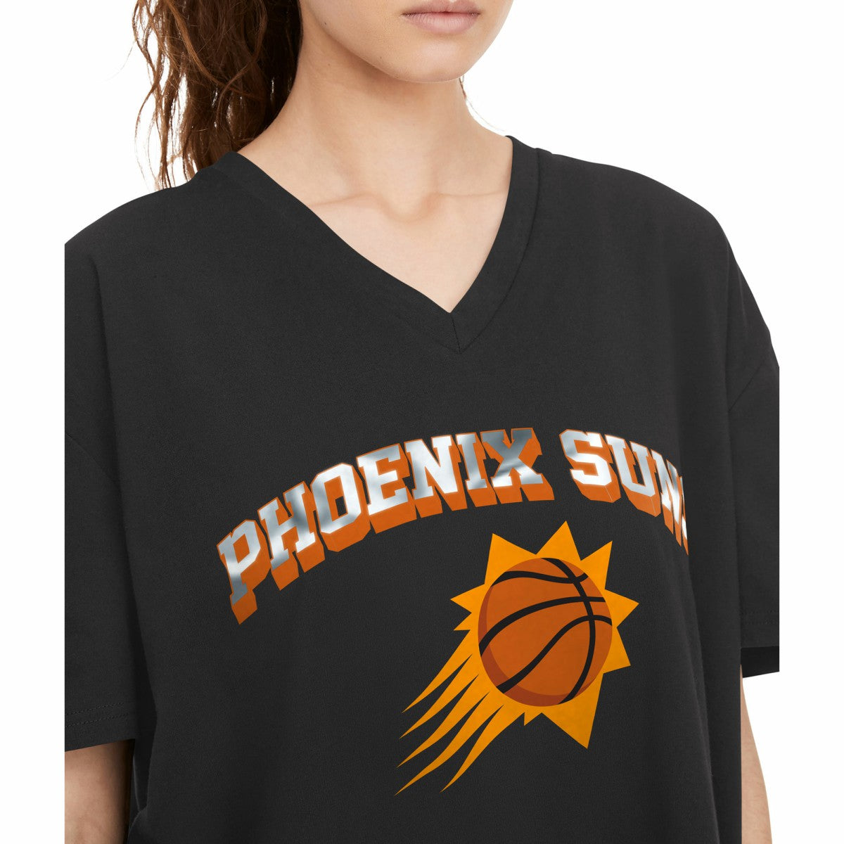 Phoenix Suns Tommy Jeans Women's Ashley V-Neck T-Shirt Black