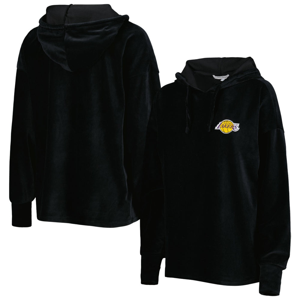 Los Angeles Lakers Touch Women's End Line Velour Pullover Hoodie Black