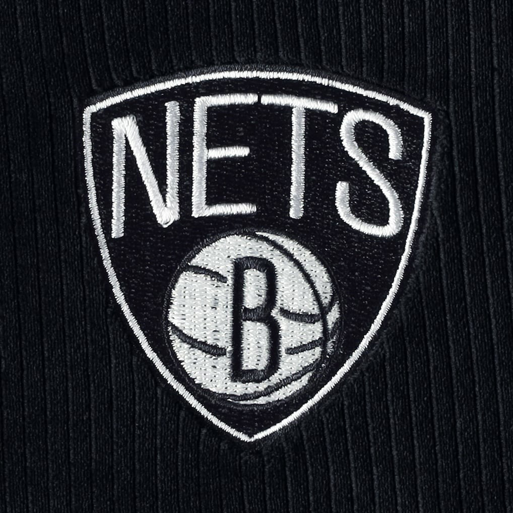 Brooklyn Nets Touch Women's End Line Velour Pullover Hoodie Black