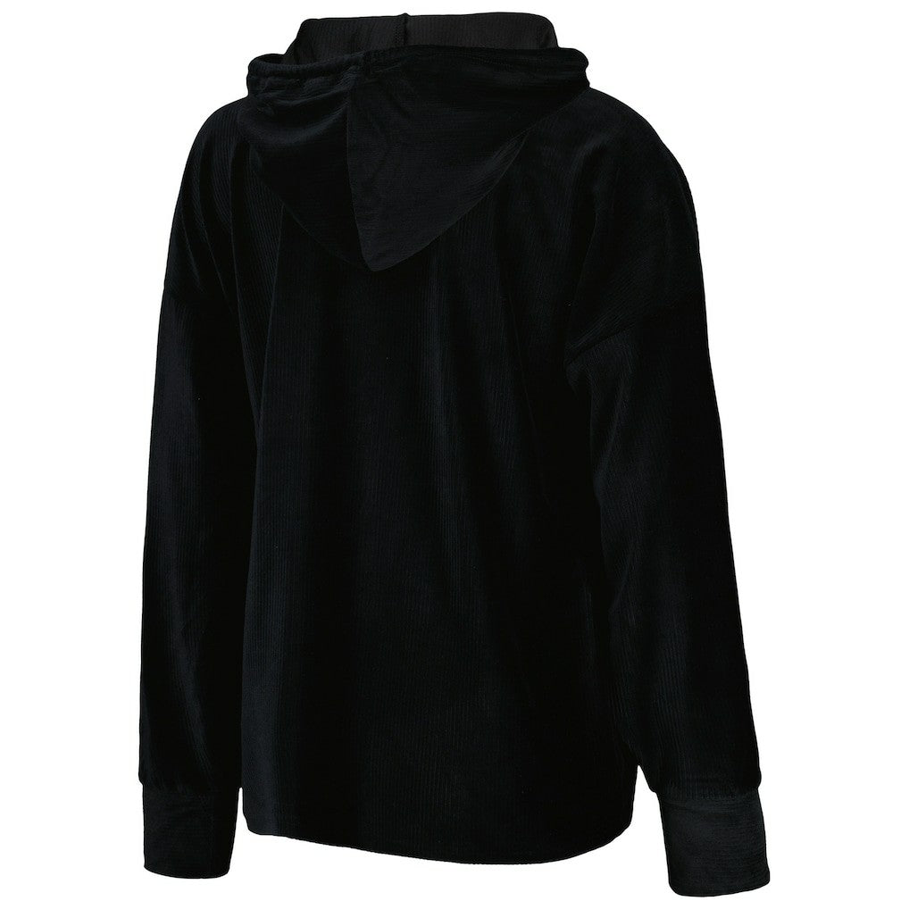 Philadelphia 76ers Touch Women's End Line Velour Pullover Hoodie Black