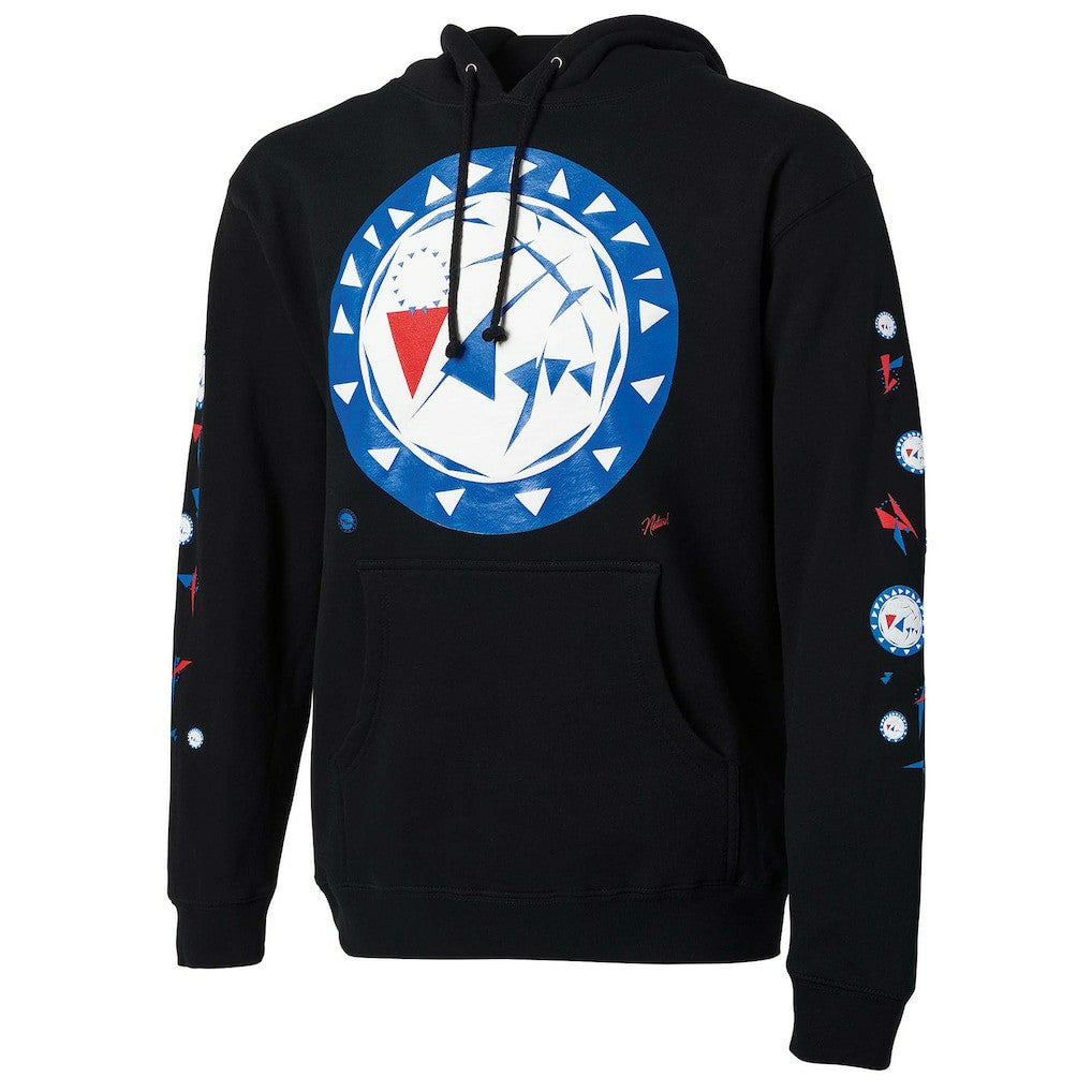 Philadelphia 76ers NBA x Naturel No Caller ID Pullover Hoodie Black
