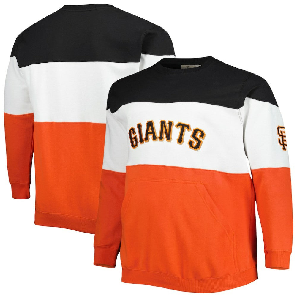 San Francisco Giants Big & Tall Pullover Sweatshirt - Black/Orange Pullover